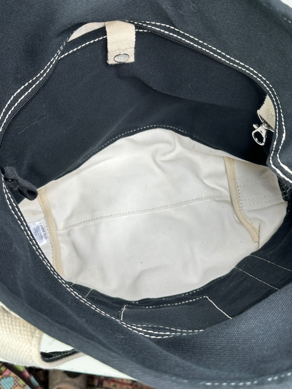 Lands’ End Canvas Zip Tote Bag Cheetah Print - Picture 10 of 15